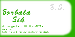 borbala sik business card